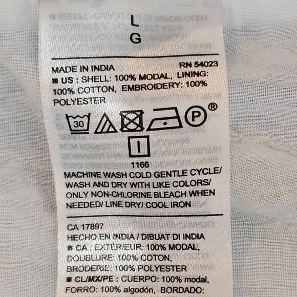 Old Navy Blue and White Striped Floral Eyelet Mini Dress Lightweight Large - Picture 7 of 7